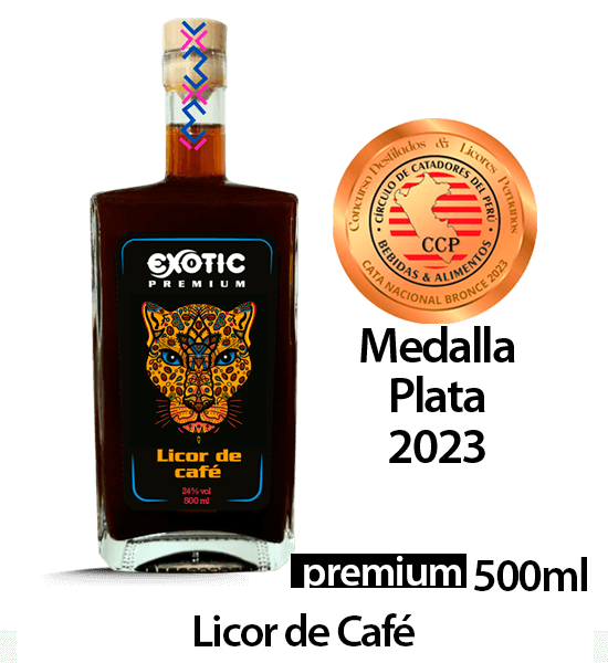 venta de licores al por mayor, macerados de pisco con café 500ml, somos fabricantes marca exotic