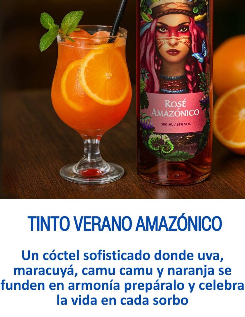 receta tinto verano amazonico con el licor macerado de la selva rose amazónico marca exotic