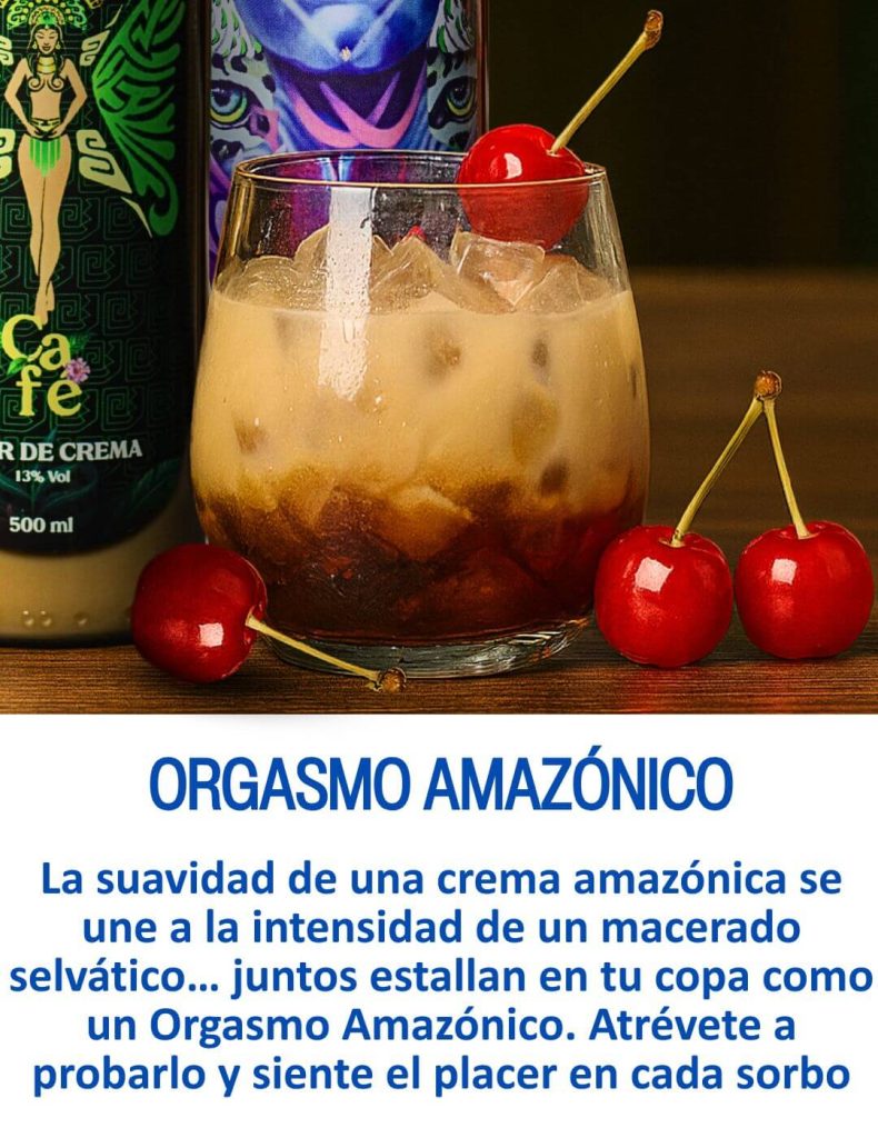 receta orgasmo amazónico con el licor crema de café marca exotic