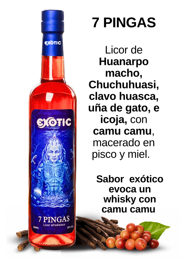 Licores afrodisiacos o macerados como antinfiel, rc y 7 pingas marca exotic