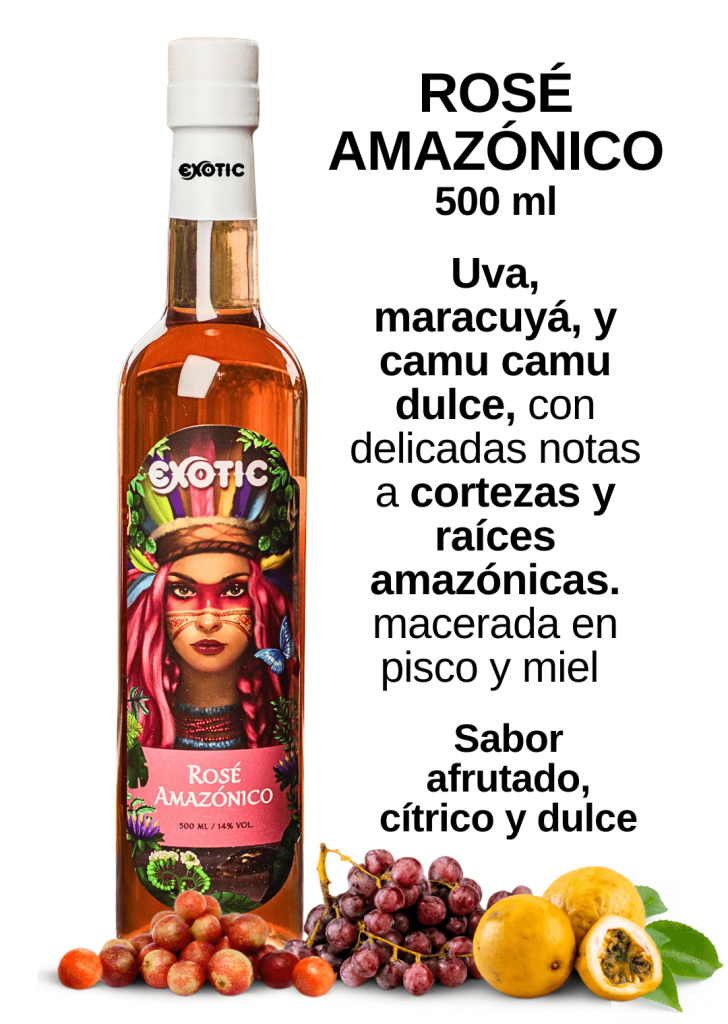 Licores afrodisiacos o macerados como svss, 7 raíces, maracu camu y rose amazónico marca exotic