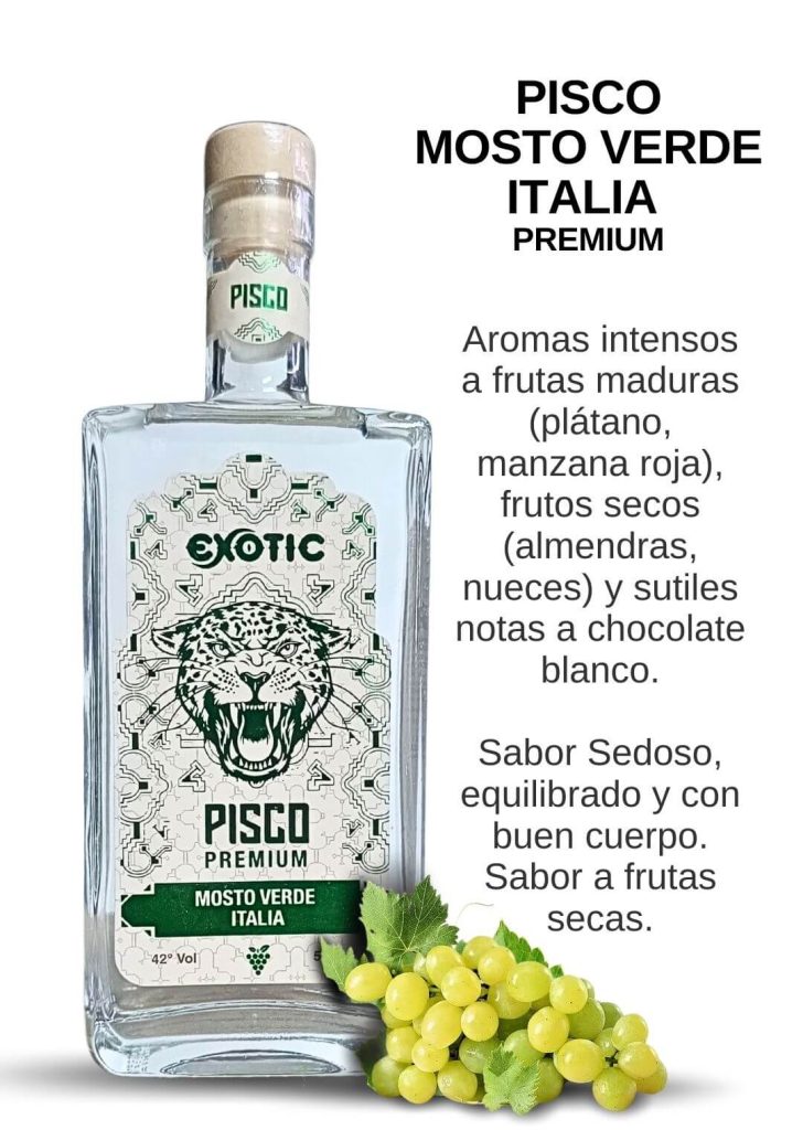Pisco mosto verde 500ml marca exotic