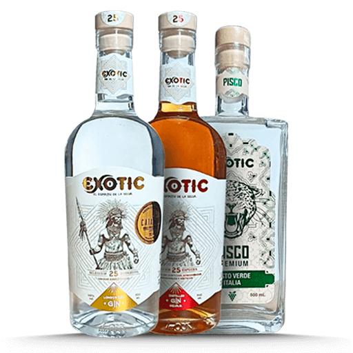 Gin amazónico umami y salvaje marca exotic, medalla de oro catador world spirits awards 2024