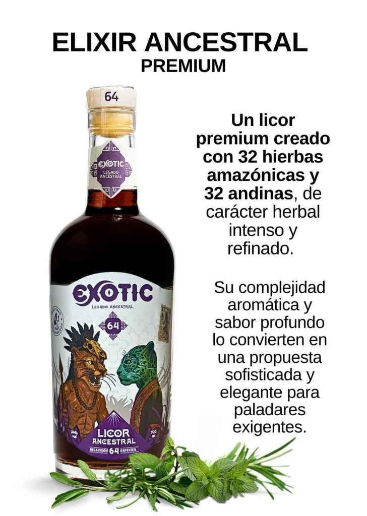 Licor de hierbas amazónico 700ml marca exotic