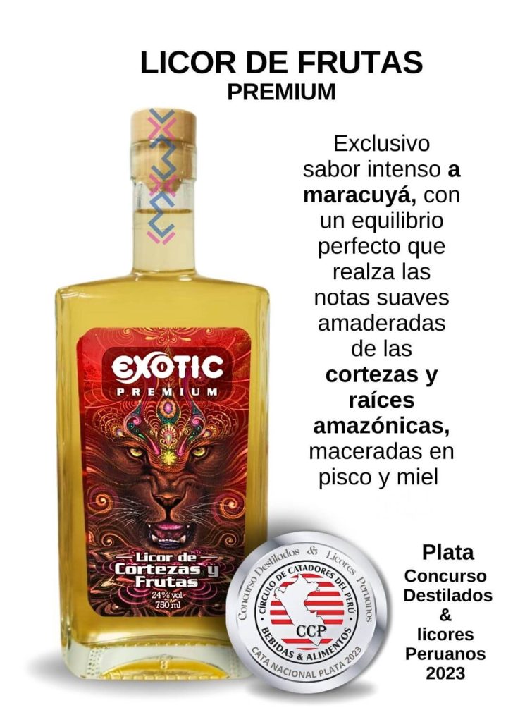 Licores afrodisiacos o macerados como licor de cortezas, licor de cortezas y frutas marca exotic
