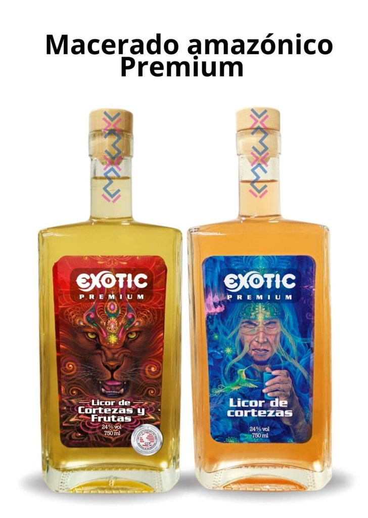 Licores afrodisiacos o macerados como licor de cortezas, licor de cortezas y frutas marca exotic