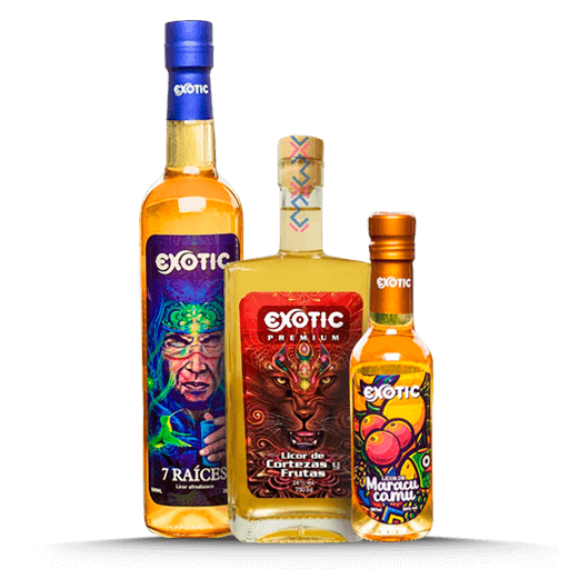 Licores afrodisiacos o macerados como licor de cortezas, licor de cortezas y frutas marca exotic
